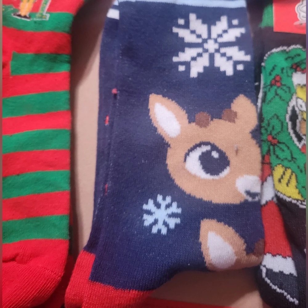 6 Pairs Womens NEW‎ Christmas Socks Stocking Stuffer Slippers A51